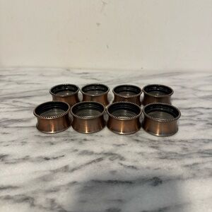 Elegant Copper Napkin Rings Set